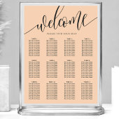 Minimalistische Hochzeitskarte mit weichem Pfirsic Poster