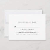 Minimalistische Hochzeitskarte RSVP Karte (Rückseite)