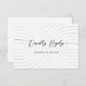 Minimalistische Hochzeitskarte RSVP Karte (Vorne/Hinten)