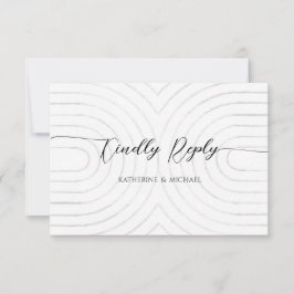 Minimalistische Hochzeitskarte RSVP Karte