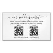 Minimalistische Hochzeitskarten QR 25 Magnet (Vorderseite)