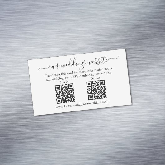 Minimalistische Hochzeitskarten QR 25 Magnet (Beispiel)