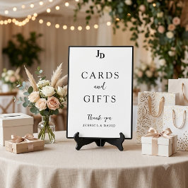 Minimalistische Hochzeitskarten- und Geschenke-Tis Fotoplatte