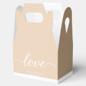 Minimalistische Hochzeitskiste für Ton und Weiß Geschenkschachtel (Geöffnet)