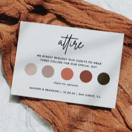 Minimalistische Hochzeitskleiderekarte Begleitkarte