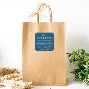 Minimalistische Hochzeitsnadel Quadratischer Aufkleber