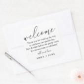 Minimalistische Hochzeitsnadel Quadratischer Aufkleber (Umschlag)