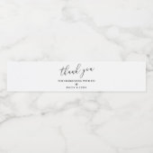 Minimalistische Hochzeitsnadel Wasserflaschenetikett (Einzelnes Label)