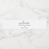 Minimalistische Hochzeitsnadel Wasserflaschenetikett (Einzelnes Label)