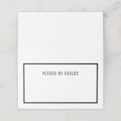 Minimalistische Hochzeitspakete mit Platzkarten vo (Außenseite Aufgefaltet)