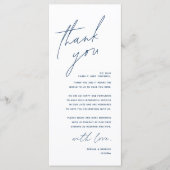 Minimalistische Hochzeitsplatteinstellung Dankesch Programm (Vorderseite)