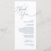 Minimalistische Hochzeitsplatteinstellung Dankesch Programm (Vorderseite)