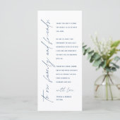 Minimalistische Hochzeitsplatteinstellung Dankesch Programm (Stehend Vorderseite)