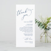 Minimalistische Hochzeitsplatteinstellung Dankesch Programm (Stehend Vorderseite)
