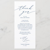 Minimalistische Hochzeitsplatteinstellung Dankesch Programm (Vorderseite)