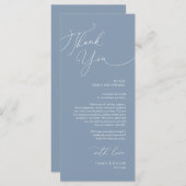 Minimalistische Hochzeitsplatteinstellung Dankesch Programm (Vorne/Hinten)