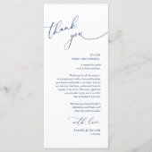 Minimalistische Hochzeitsplatteinstellung Dankesch Programm (Vorderseite)