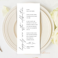Minimalistische Hochzeitsplatteinstellung Dankesch