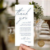 Minimalistische Hochzeitsplatteinstellung Dankesch Programm