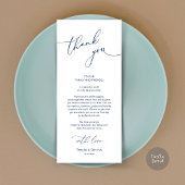 Minimalistische Hochzeitsplatteinstellung Dankesch Programm