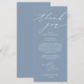 Minimalistische Hochzeitsplatteinstellung Dankesch Programm (Vorne/Hinten)