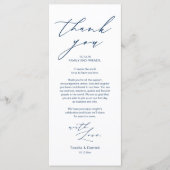 Minimalistische Hochzeitsplatteinstellung Dankesch Programm (Vorderseite)