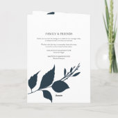 Minimalistische Hochzeitsprogramme Programm (Rückseite)