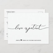 Minimalistische Hochzeitssanierung: Patient aufges Ankündigungspostkarte (Vorne/Hinten)