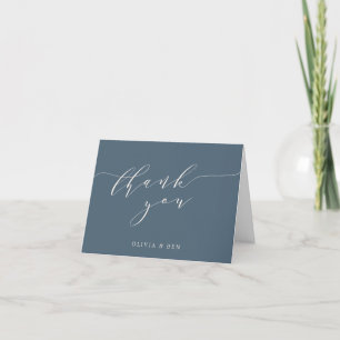 Minimalistische Hochzeitsschrift mit individueller Dankeskarte