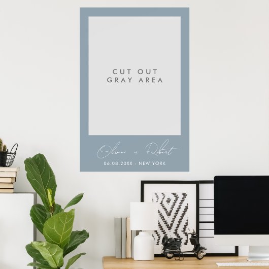 Minimalistische Hochzeitsselfie Poster (Heimbüro)
