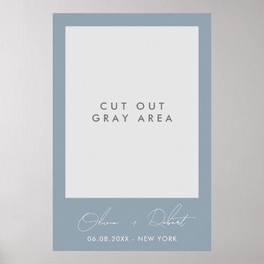 Minimalistische Hochzeitsselfie Poster (Vorne)