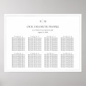 Minimalistische Hochzeitsseminare für 8 Tische Poster (Vorne)