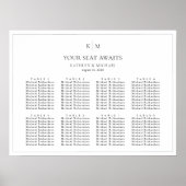 Minimalistische Hochzeitsseminare für 8 Tische Poster (Vorne)