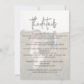 Minimalistische Hochzeitsskripte Einladung (Rückseite)