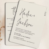 Minimalistische Hochzeitsskripte Einladung