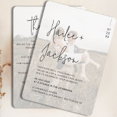 Minimalistische Hochzeitsskripte Einladung