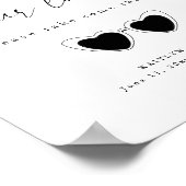 Minimalistische HochzeitsSonnenbrille Gefälliges Z Poster (Ecke)