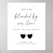 Minimalistische HochzeitsSonnenbrille Gefälliges Z Poster (Vorne)