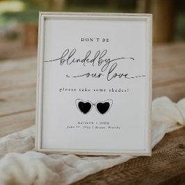 Minimalistische HochzeitsSonnenbrille Gefälliges Z Poster