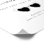 Minimalistische HochzeitsSonnenbrille Gefälliges Z Poster (Ecke)