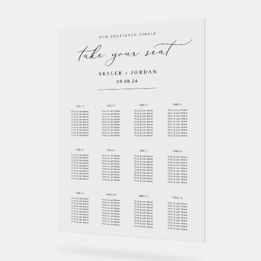 Minimalistische Hochzeitsstift Akryllisches Zeiche Acrylschild (Winkel)