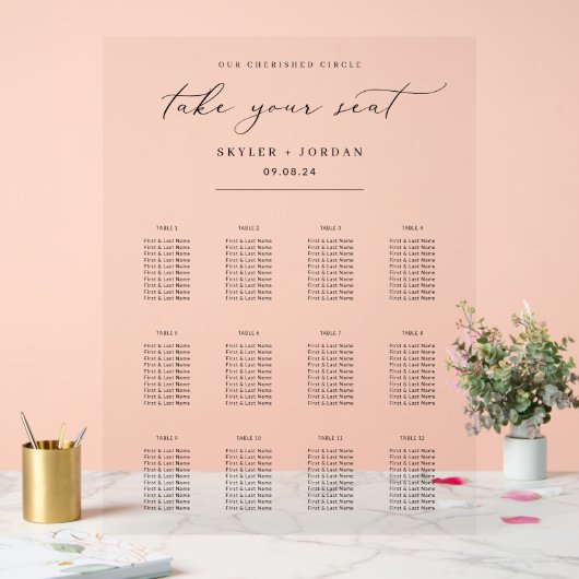 Minimalistische Hochzeitsstift Akryllisches Zeiche Acrylschild (Hochzeit)