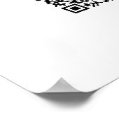 Minimalistische Hochzeitsstift Qr Code-Zeichen Poster (Ecke)