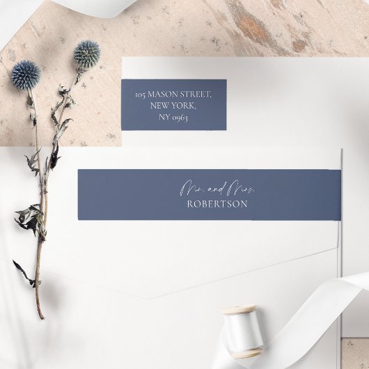 Minimalistische Hochzeitsstimmung Rücksendeadresse