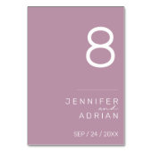 Minimalistische Hochzeitsstimmung - Tischnummer an (Vorderseite)