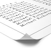 Minimalistische Hochzeitsstipps für 12 Tische Poster (Ecke)