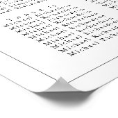 Minimalistische Hochzeitsstipps für 16 Tische Poster (Ecke)