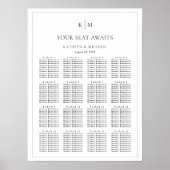 Minimalistische Hochzeitsstipps für 16 Tische Poster (Vorne)