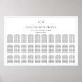 Minimalistische Hochzeitsstipps für 30 Tische Poster (Vorne)