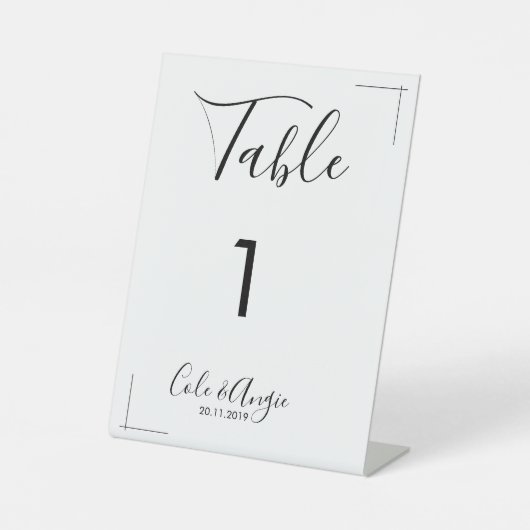 Minimalistische Hochzeitsstipps - Grenzübergänge Sockelschild (Vorderseite)